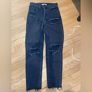 PacSun Women’s Ripped Black Skinny Jeans